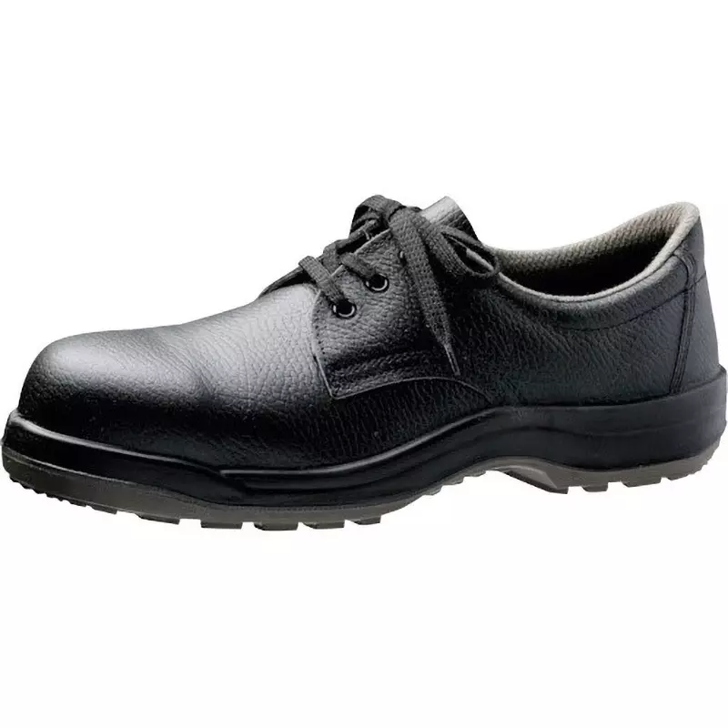 MIDORI Safety Shoes Black UK 5 Size Cow Chrome Leather, CJ010-24.0