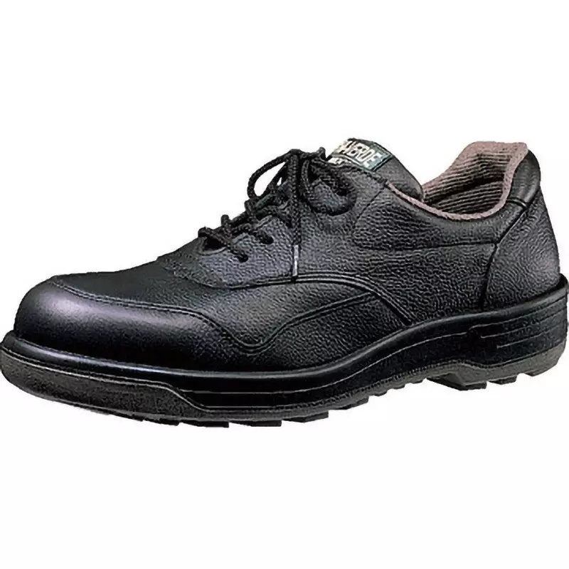 MIDORI Safety Shoes Black UK 6.5 Size Cow Chrome Leather (Soft Embossing) Low Cut, IP5110J-25.5