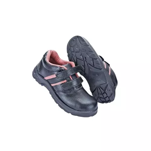 Galista Steel Toe Women Power Safety Shoes Single Density PVC Sole Size UK 8 Black