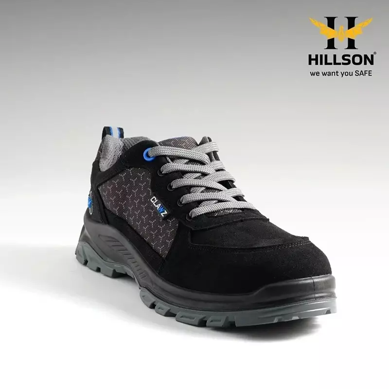 hillson-clawz-low-ankle-steel-toe-safety-shoes-suede-microfiber-leather-upper-material-black-pu-sole-uk-11-size-for-industrial-construction-area-use-cl07