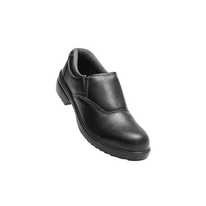 Hillson Low Ankle Steel Toe Safety Shoes PU Sole Full Grain Leather Upper Material Black UK 10 Size for Industrial & Construction Area Use, LF02
