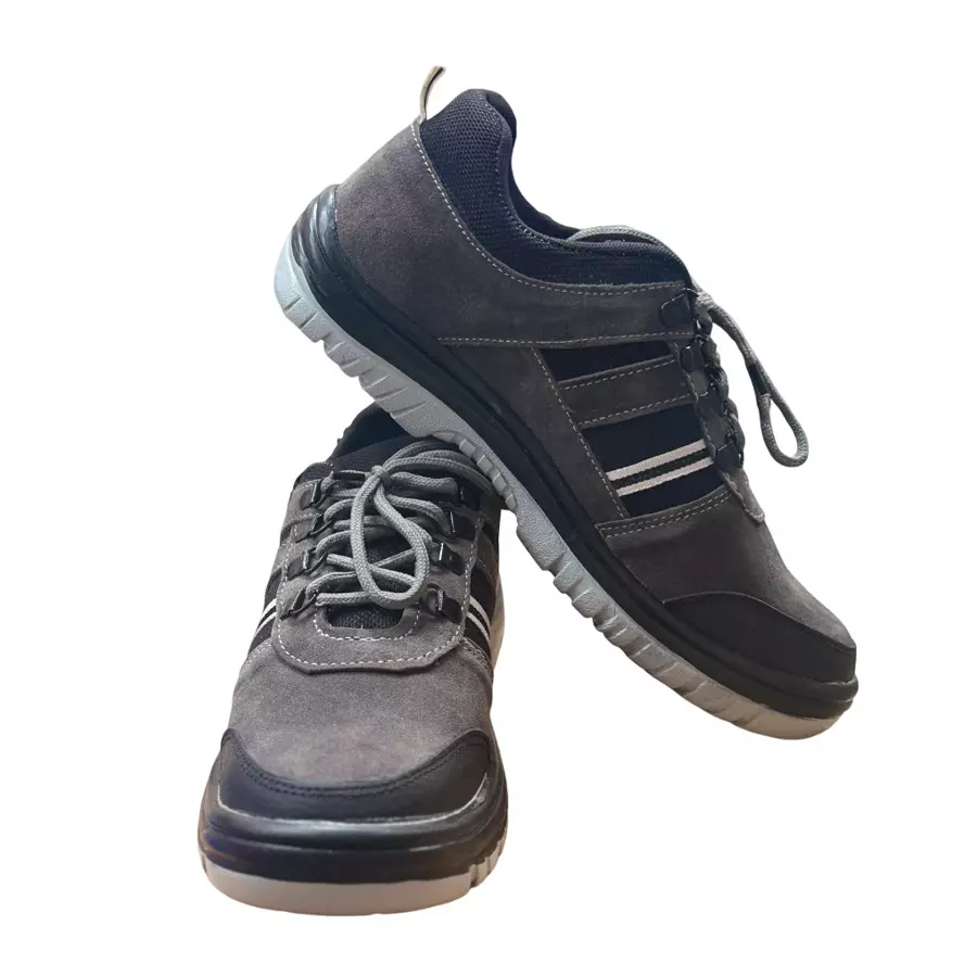 JK Steel Steel Toe Safety Shoes Low Ankle Rubber Sole Grey Size UK 7, JKPSF145GRY7
