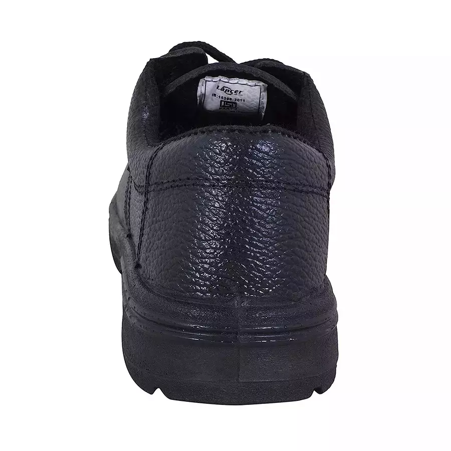 Lancer Steel Toe Safety Shoes PU Sole UK 7 Black, TP-200