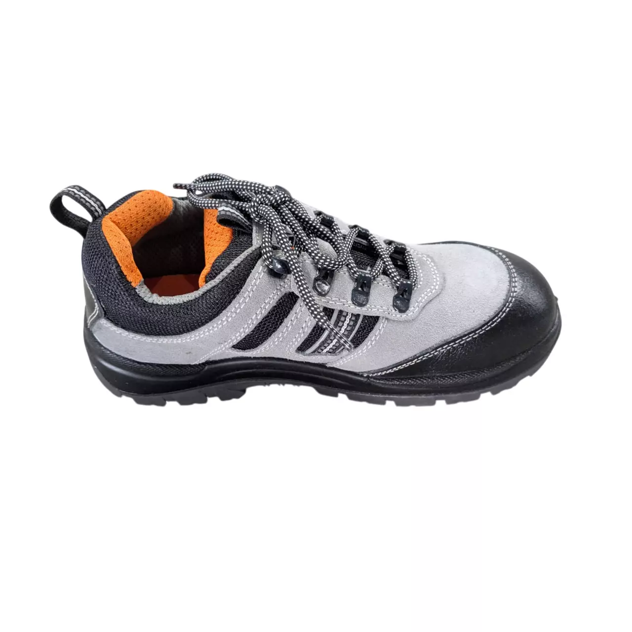 Allen Cooper Steel Toe Safety Shoes Low Ankle PU Sole Size 12 UK/India Black & Grey, ACL-1156