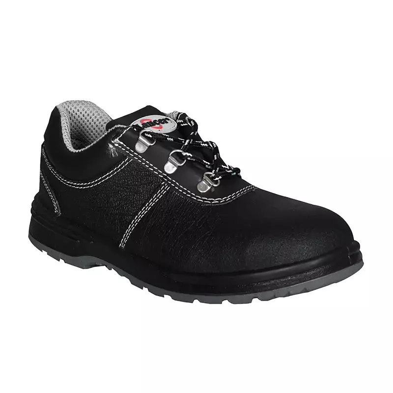 Lancer Steel Toe Safety Shoe Double Density PU Sole UK 10 Black, Wrestler