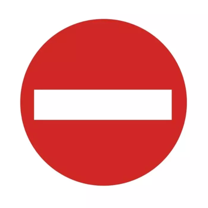 RS PRO PVC No Access/Entry Road Traffic Sticker Model No 2267878