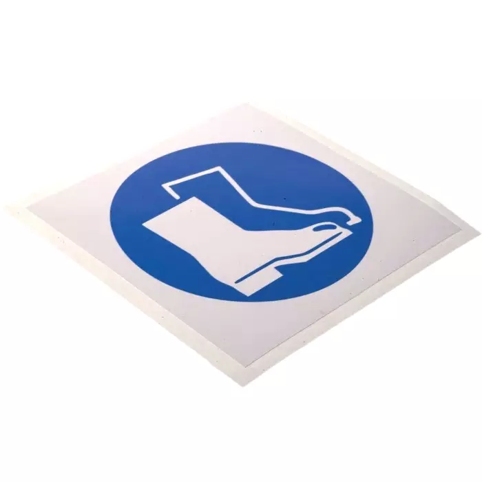 RS PRO Vinyl Mandatory Foot Protection Sign With Pictogram Only Text, 8134485