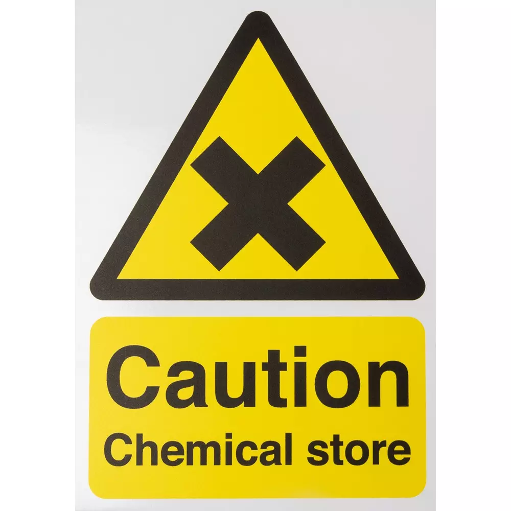 RS PRO Dangerous Chemical Polyester Hazard Warning Sign, 146392
