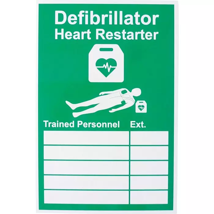 RS PRO Rigid Plastic AED Sign, H200 mm W300mm Model No 1811503