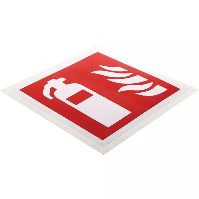 RS PRO 100x100 mm Vinyl Fire Safety Sign With Pictogram Only Text Self-Adhesive 8134514