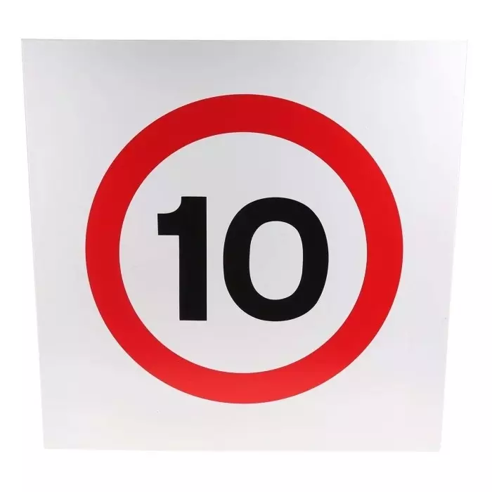 RS PRO Plastic Speed Control Road Traffic Sign, H450 mm W450mm Model No 2611062