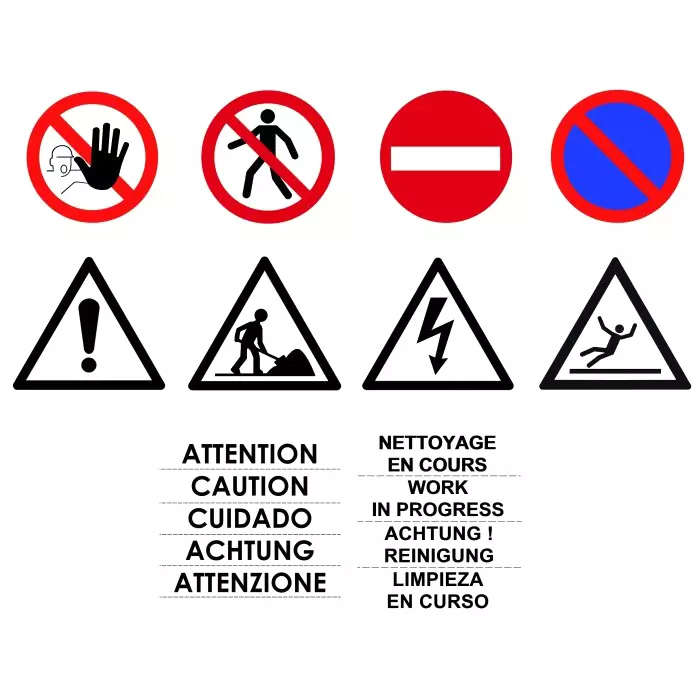 RS PRO Self-Adhesive General Hazard Hazard Label Model No 2267875