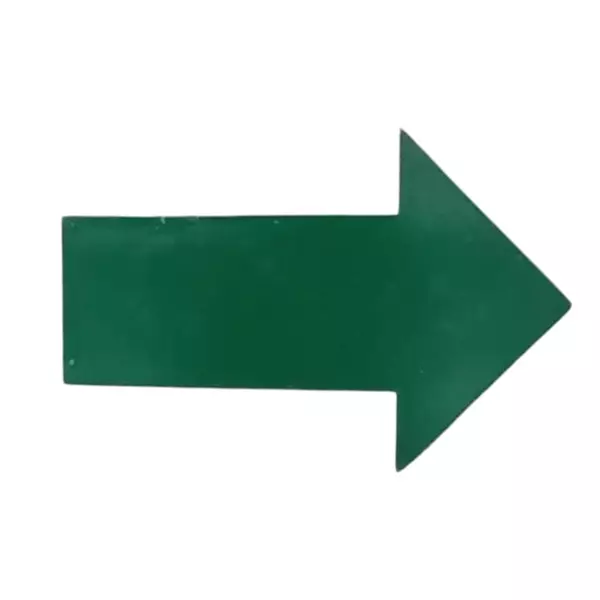 GENERIC Metalic Arrow with Adhesive Tape Green for Offices, Warehouses, or Public Spaces (Pack of 2)