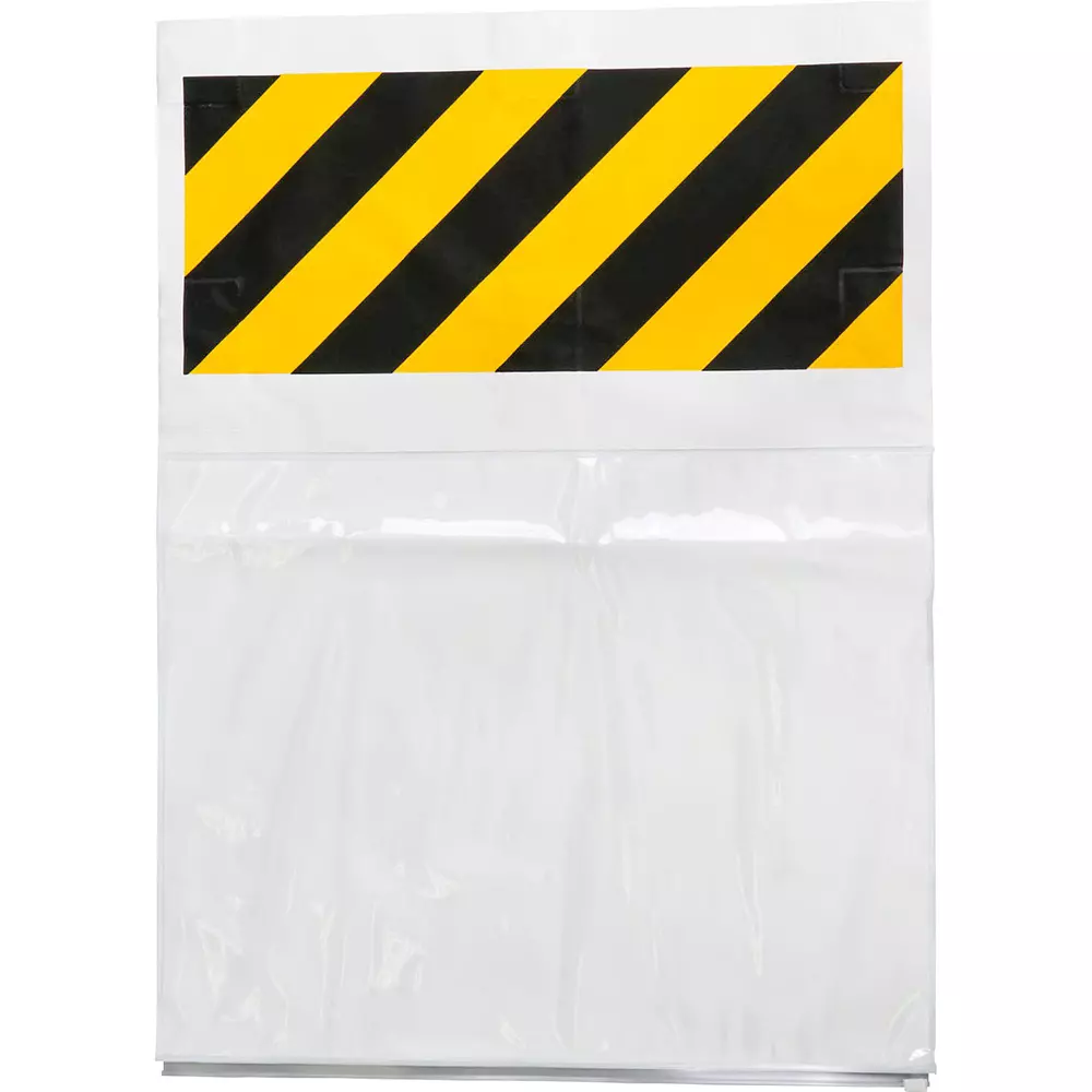 MonotaRO Transparent Rainproof Pocket for Single Curtain Vinyl turbolin (with back side magic tape / lower zipper) 600x450x0.95 mm, 31368375