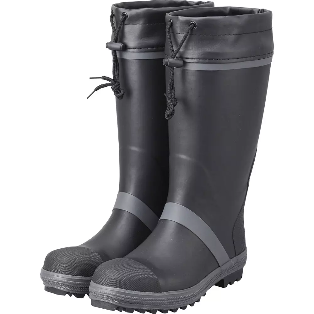 MonotaRO Safety Boots With Drawstring Black x gray 27 cm Size, 36210417