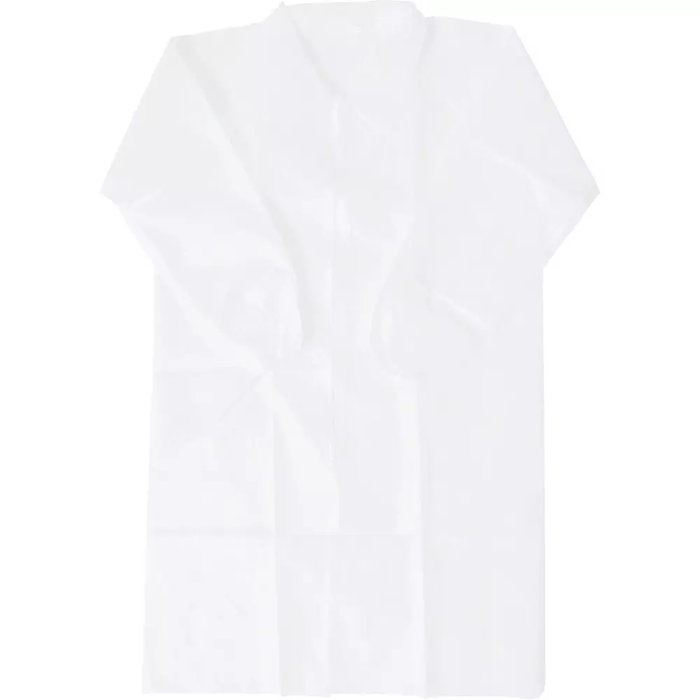 monotaro-disposable-nonwoven-white-coat-white-free-size-19664368-pack-of-10-pcs