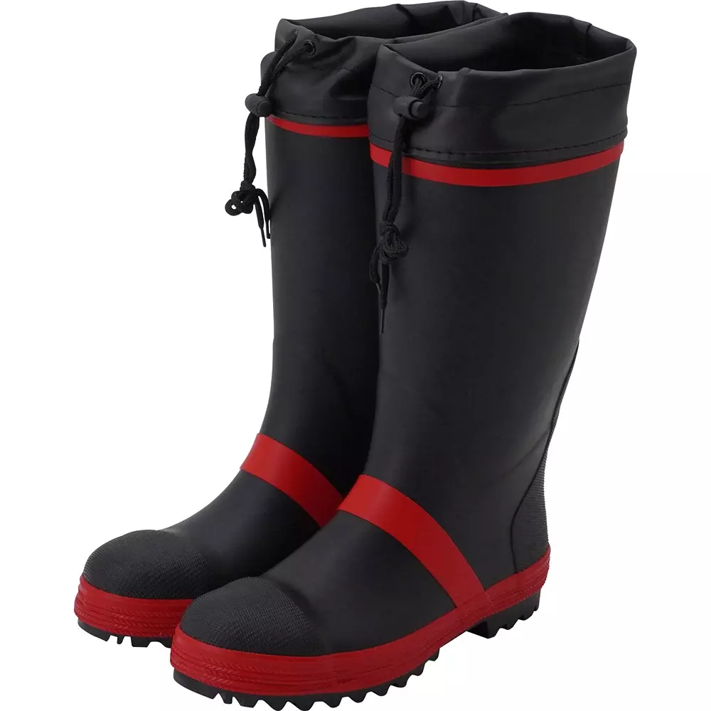 MonotaRO Safety Boots With Drawstring Black x red 26 cm Size, 16342445