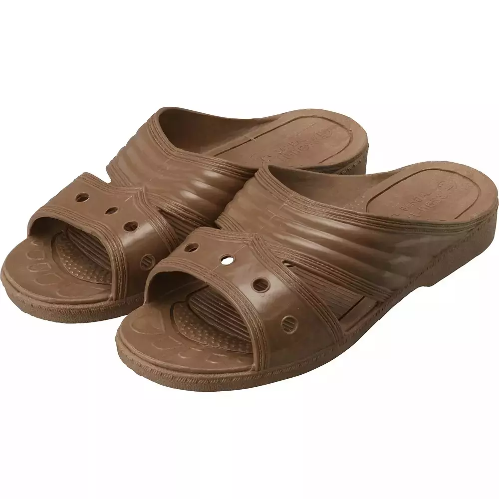 MonotaRO Vinyl Sandals Camel Brown L Size, 33240699 (1 Pair)
