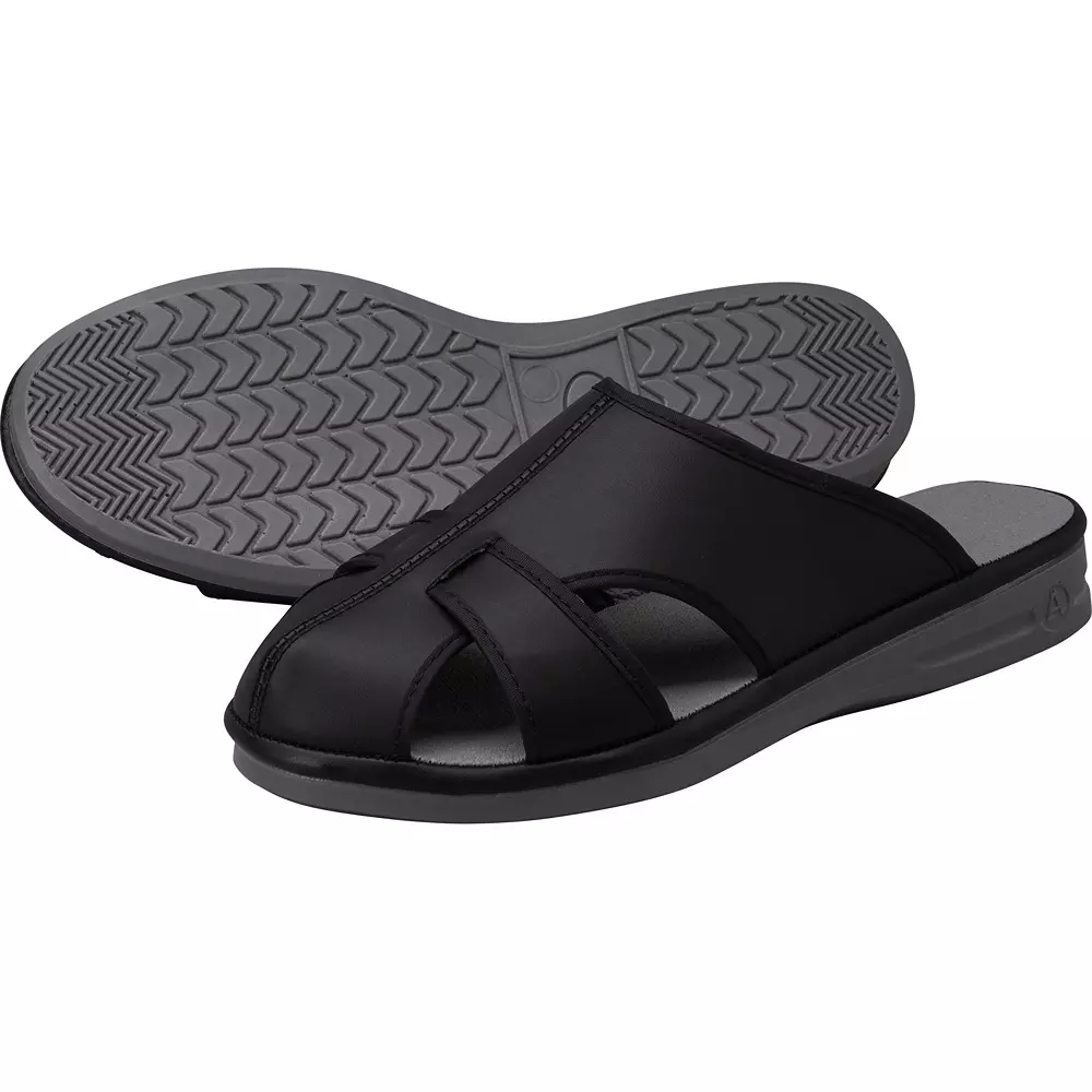 monotaro-anti-static-slippers-upper-synthetic-leather-sole-polyurethane-black-24-cm-size-jt-878