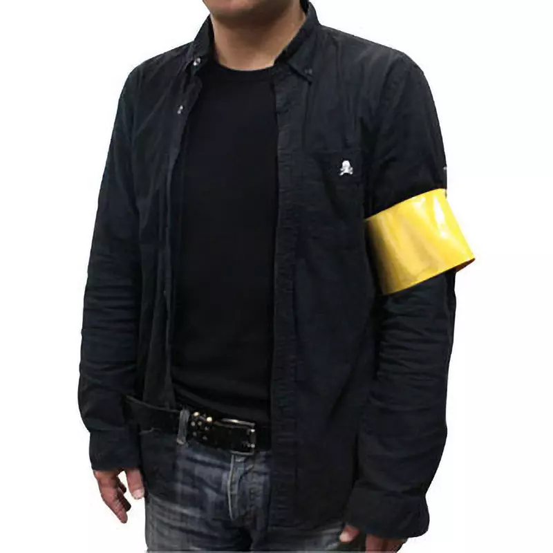 monotaro-button-armband-5-pack-vinyl-yellow-100x410-mm-38264694-pack-of-5-pcs