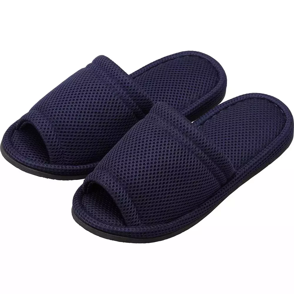 MonotaRO Mesh Slippers, Washable Navy L Size, NAVY/L (1 Pair)