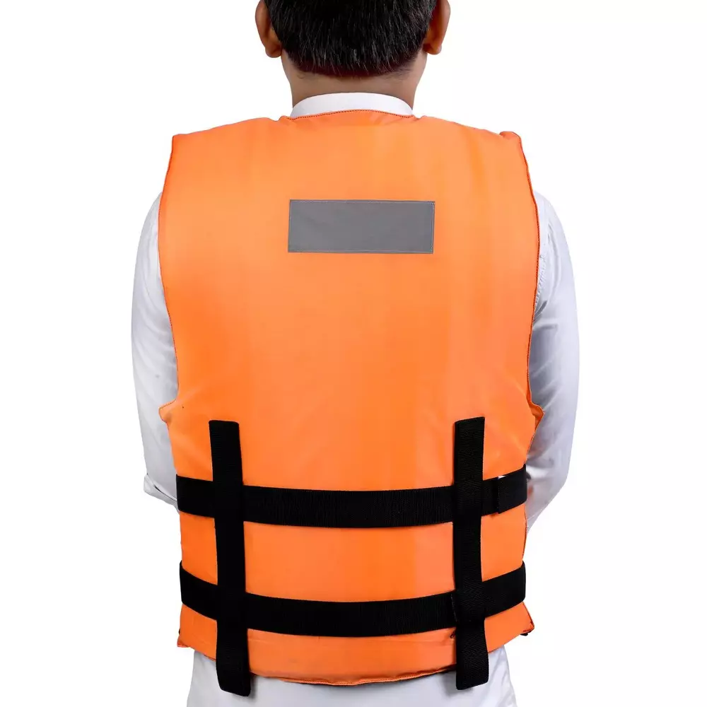 swimcare-safety-life-jacket-iii-pfd-free-size-orange-reflective-nylon-upto-100-kg-load-capacity-for-lakes-river-safety-coastal