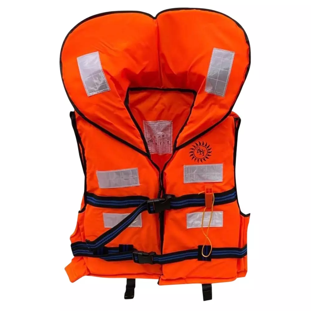 GENERIC Life Jacket Polyester and EPE Foam Filling Up to 125 kg Load Capacity Buckle Closer Universal Size Orange, 3B-WGA3-W73I (3 Pcs)