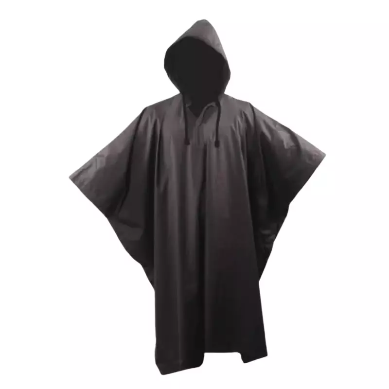 Mallcom CUMULUS Rainwear Poncho Waterproof PU Coated Polyester Seam Sealed Lightweight Hooded One Size Grey