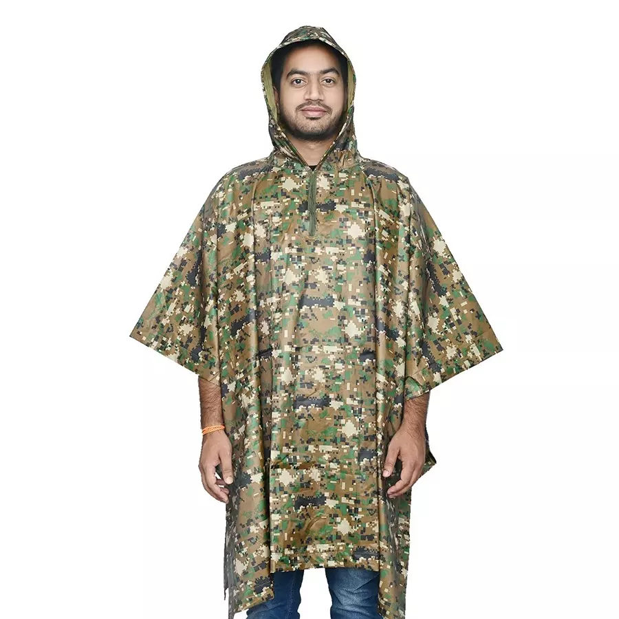 Allextreme Poncho Raincoat Heavy Duty Military Impermeable Jacket Army Green Size S Model 6 for Outdoor, Hiking, Camping, ‎AL6PU06