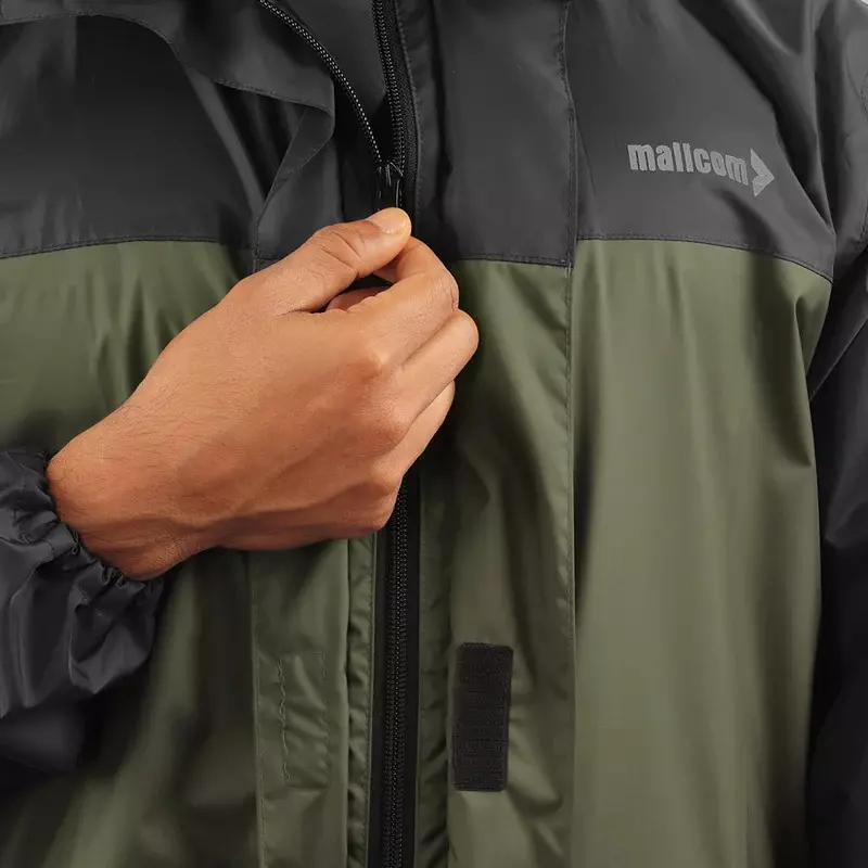 mallcom-arcus-rainwear-suit-waterproof-seam-sealed-pu-coated-polyester-with-detachable-hood-size-m