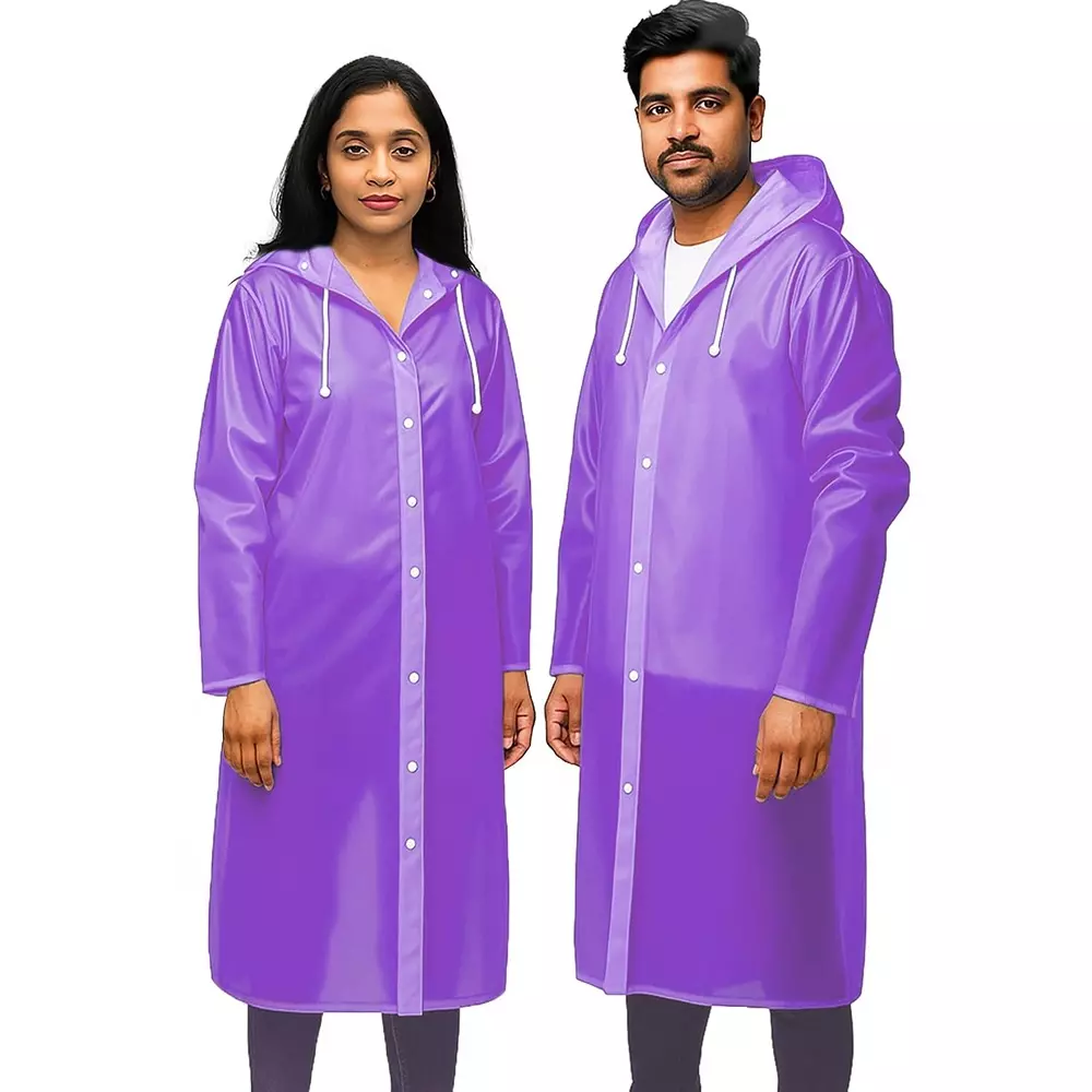 warnmat-unisex-raincoat-made-of-waterproof-pvc-plastic-purple-color-free-size-and-button-closure-pack-of-10