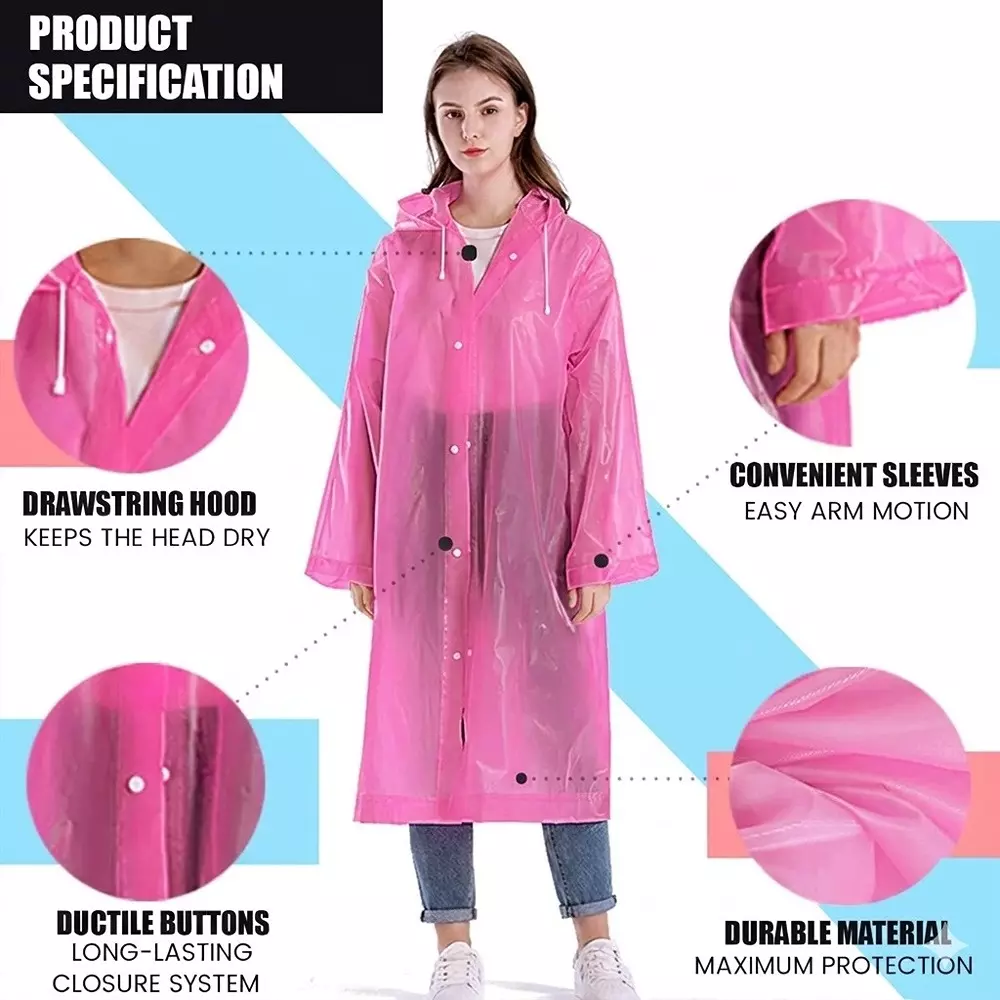 warnmat-unisex-raincoat-made-of-waterproof-pvc-plastic-pink-color-free-size-and-button-closure-pack-of-20