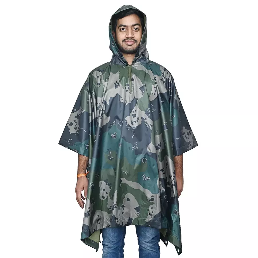 Allextreme Poncho Raincoat Heavy Duty Military Impermeable Jacket Army Green Size S Model 5 for Outdoor, Hiking, Camping, ‎AL6PU05