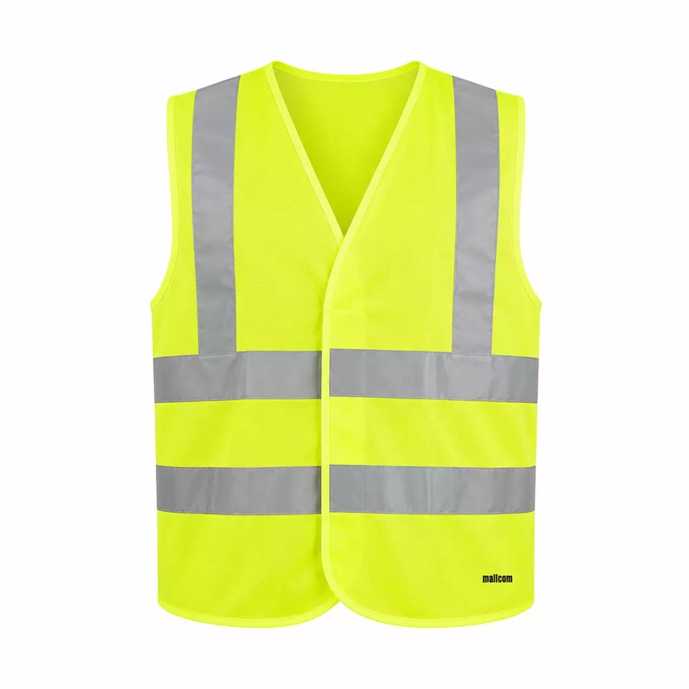 Mallcom Polyester Reflective Safety Jacket Green Color, Proclo 41 (Size: S - XXL)