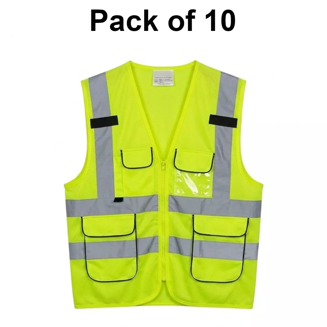 warnmat-reflective-safety-jacket-free-size-120-gsm-green-color-for-industrial-safety-workplace-v4y-safety-jkt-pack-of-10
