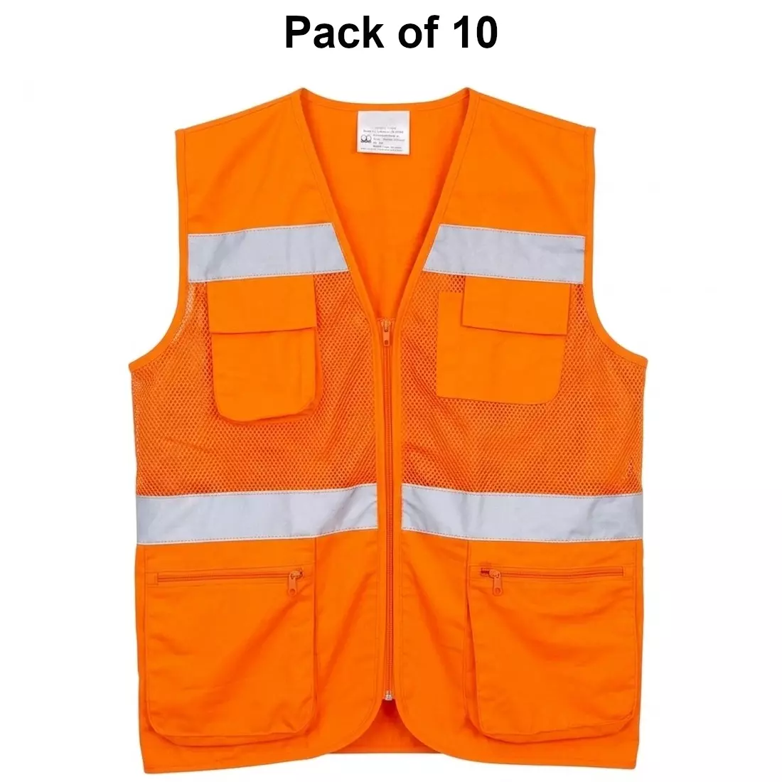 warnmat-reflective-safety-jacket-free-size-120-gsm-orange-color-for-industrial-safety-workplace-wm-mesh-03-pack-of-10