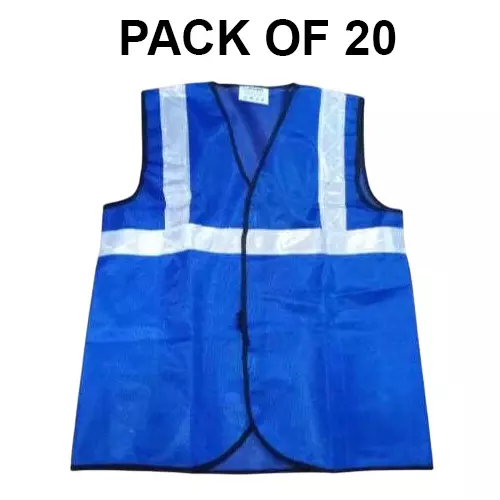 shopking-polyster-reflective-safety-jacket-120-gsm-free-size-blue-v4you-2011-pack-of-20-pcs