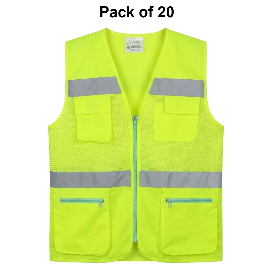 warnmat-reflective-safety-jacket-free-size-120-gsm-green-color-for-industrial-safety-workplace-wm-rsj-03-pack-of-20