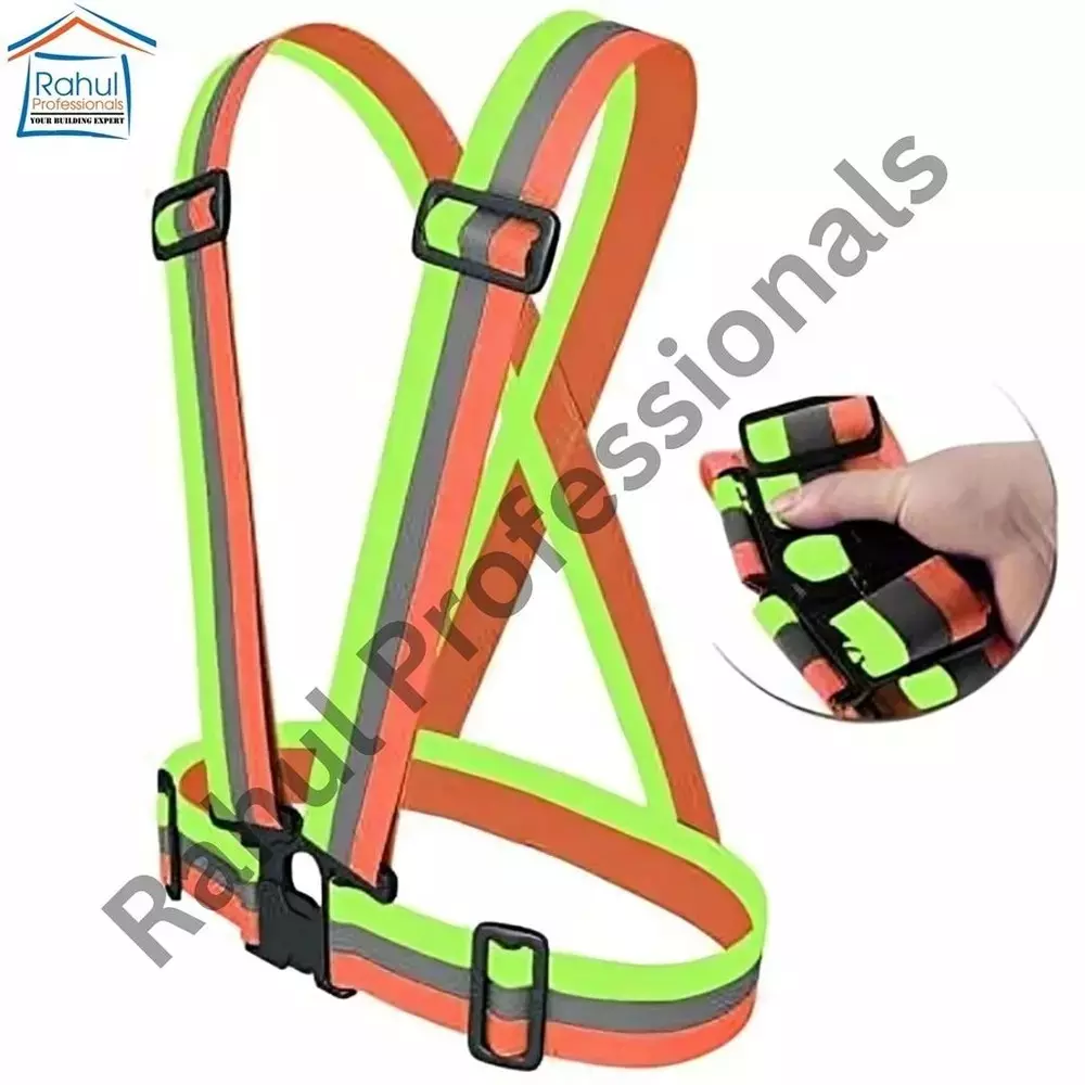 rahul-professionals-cross-belt-reflective-jacket-high-visibility-adjustable-silver-reflective-stripe-color-multicolor-free-size-pack-of-20