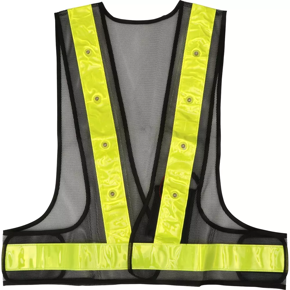 MonotaRO Safety Reflective Vest Led Type Black / yellow Free Size, 50499104