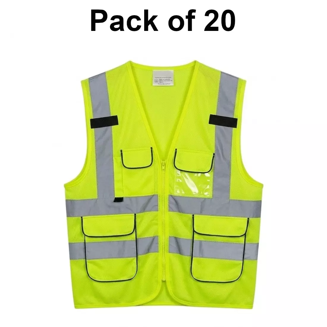 warnmat-reflective-safety-jacket-free-size-120-gsm-green-color-for-industrial-safety-workplace-v4y-safety-jkt-pack-of-20