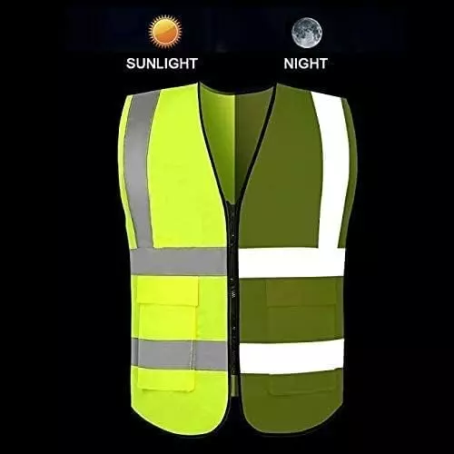 angelsafe-90-gsm-safety-jacket-with-2-inch-508-mm-reflective-tape-polyester-body-free-size-and-green-color-pack-of-5