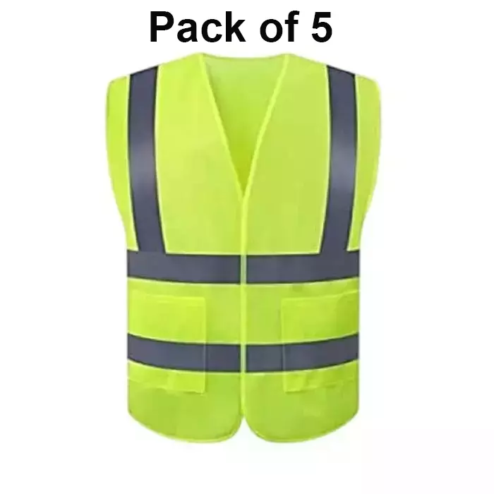 beggosafe-safety-jacket-120-gsm-free-size-2-pocket-zipper-closure-type-polyester-green-pack-of-5