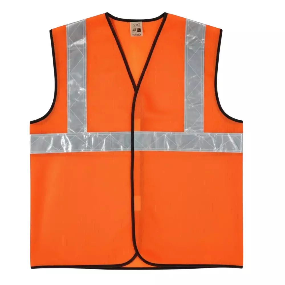 Buy Sicuro V Neck Safety Jacket Orange 2 inch (50.4 mm) Reflector (Pack ...