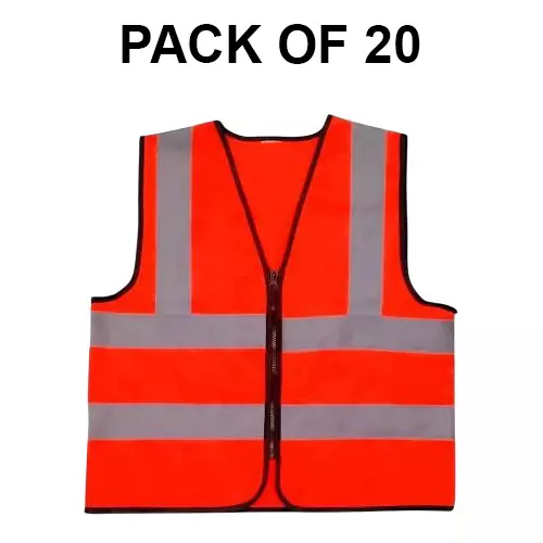 shopking-polyster-reflective-safety-jacket-90-gsm-free-size-orange-v4you-209-pack-of-20-pcs