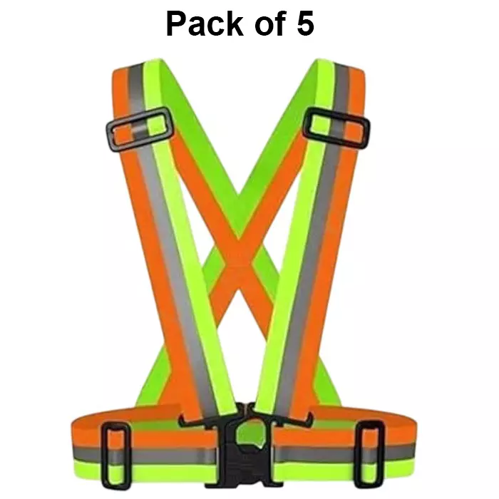 angelsafe-safety-cross-belt-multicolor-color-free-size-made-of-polyester-reflective-pattern-ideal-for-unisex-pack-of-5