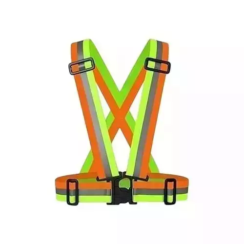 BEGGOSAFE High Visibility Safety Cross Belt Buckle Closure Type Multicolor (Pack of 5)