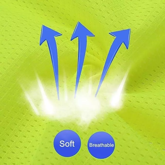 GENERIC Premium Safety Jacket M Size Polyester Green for Industrial Use