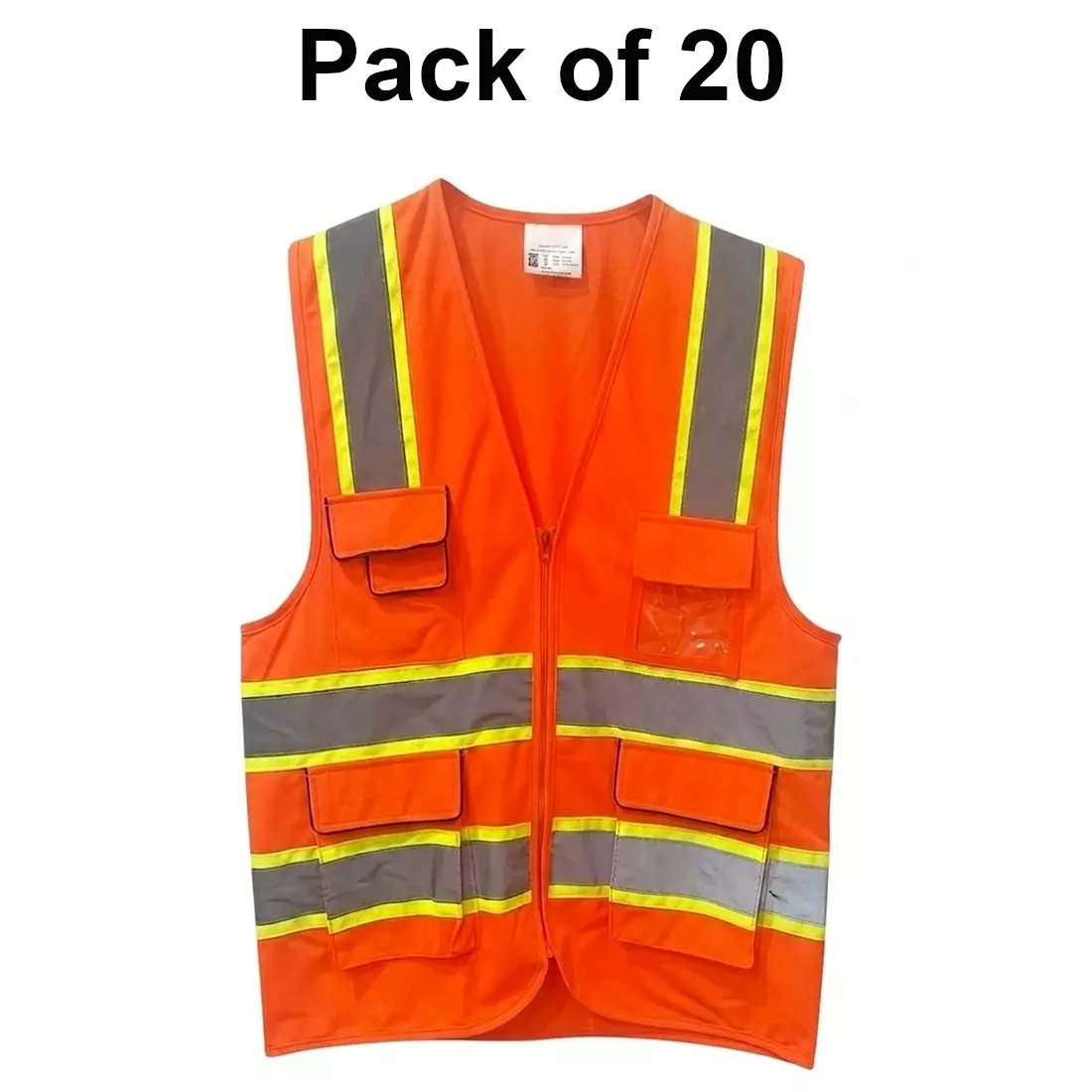 warnmat-reflective-safety-jacket-free-size-120-gsm-orange-color-for-industrial-safety-workplace-wm-rsj-04-pack-of-20