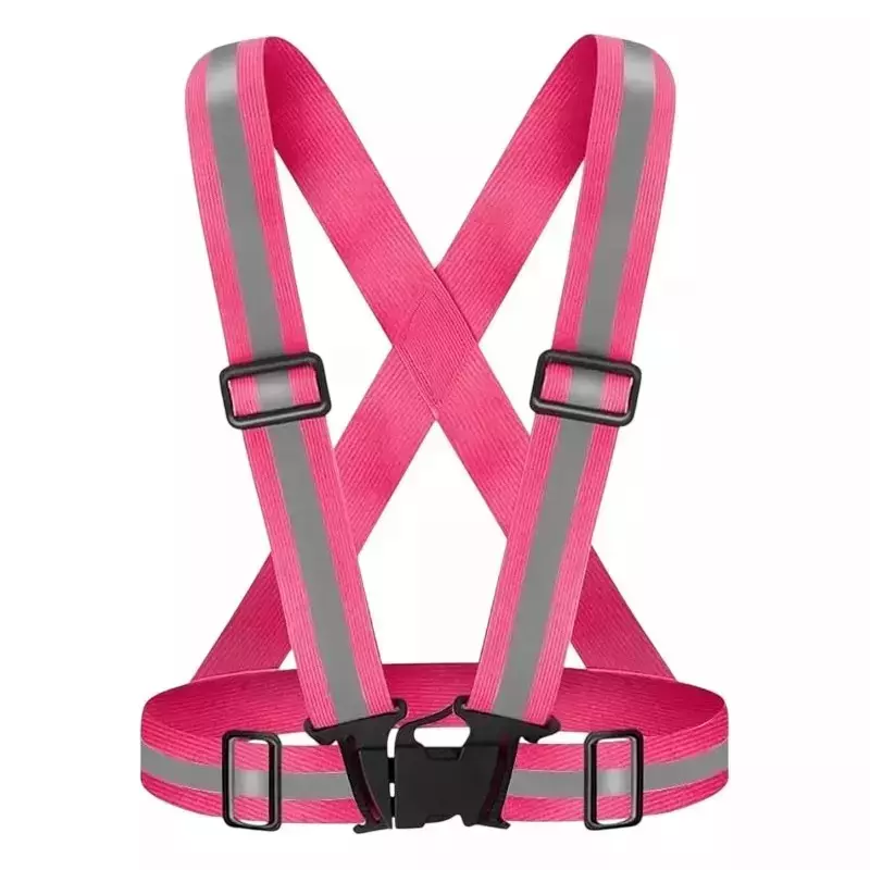BEGGOSAFE High Visibility Safety Cross Belt Buckle Closure Type Pink (Pack of 5)